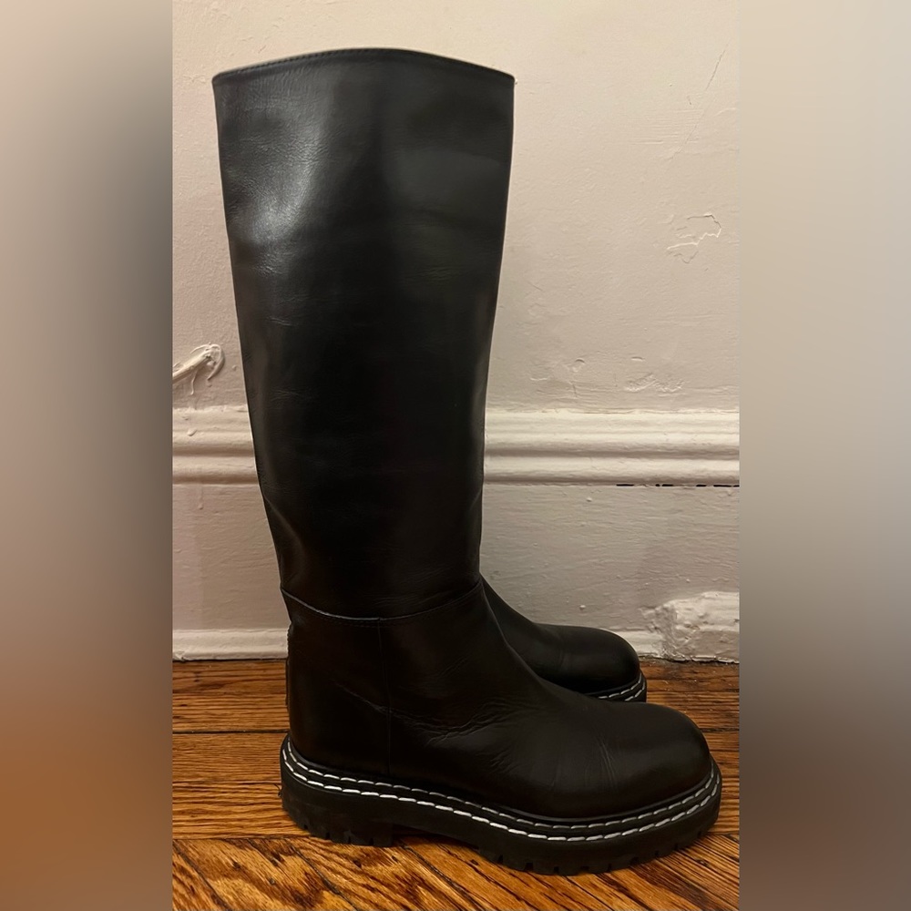 Proenza Schouler Lug Sole Tall Boots Black 41